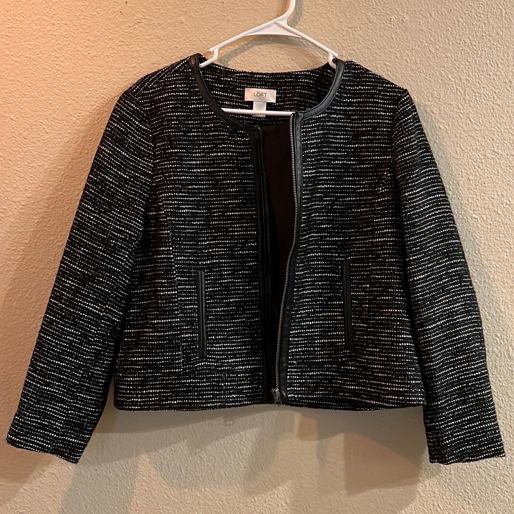 Loft black and white business jacket